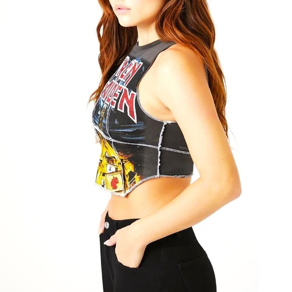 Iron Maiden No Prayer On The Road Tour metal rock Official Tank Top L NWT - Picture 3 of 7